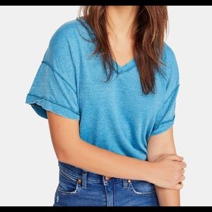 Women’s blue Free People Open-back T-shirt